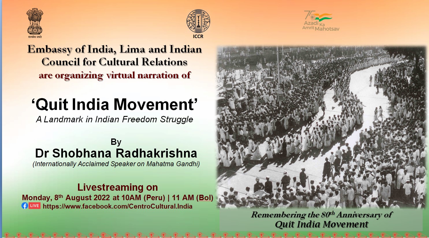 India Week - Virtual Narration of Quit India Movement